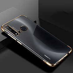 Ultra-thin Transparent TPU Soft Case Cover S07 for Huawei P20 Lite (2019) Gold