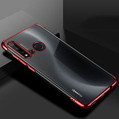 Ultra-thin Transparent TPU Soft Case Cover S07 for Huawei P20 Lite (2019) Red