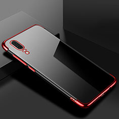 Ultra-thin Transparent TPU Soft Case Cover S07 for Huawei P20 Red