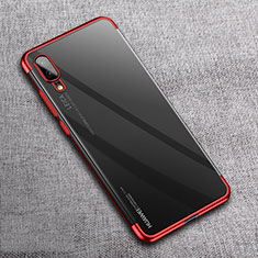 Ultra-thin Transparent TPU Soft Case Cover S08 for Huawei P20 Red