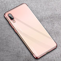 Ultra-thin Transparent TPU Soft Case Cover S08 for Huawei P20 Rose Gold