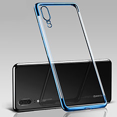 Ultra-thin Transparent TPU Soft Case Cover S09 for Huawei P20 Blue