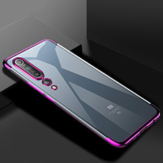 Ultra-thin Transparent TPU Soft Case Cover S2 for Xiaomi Mi 10 Purple