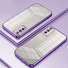 Ultra-thin Transparent TPU Soft Case Cover SY1 for Huawei Honor Play4T Pro Purple