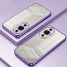 Ultra-thin Transparent TPU Soft Case Cover SY1 for Huawei Nova 11 Pro Purple