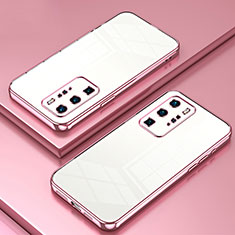 Ultra-thin Transparent TPU Soft Case Cover SY1 for Huawei P40 Pro Rose Gold