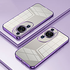 Ultra-thin Transparent TPU Soft Case Cover SY1 for Huawei P60 Art Purple