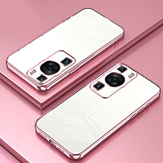 Ultra-thin Transparent TPU Soft Case Cover SY1 for Huawei P60 Pro Rose Gold