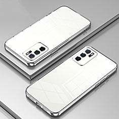 Ultra-thin Transparent TPU Soft Case Cover SY1 for Oppo A16 Silver