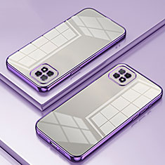 Ultra-thin Transparent TPU Soft Case Cover SY1 for Oppo A72 5G Purple