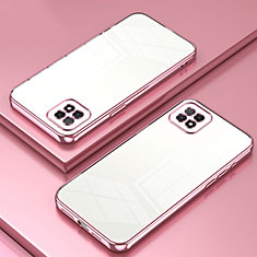 Ultra-thin Transparent TPU Soft Case Cover SY1 for Oppo A72 5G Rose Gold