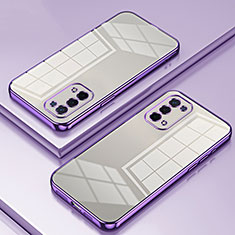 Ultra-thin Transparent TPU Soft Case Cover SY1 for Oppo A74 5G Purple