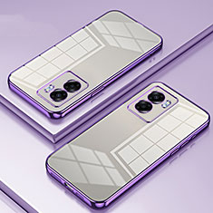 Ultra-thin Transparent TPU Soft Case Cover SY1 for Oppo A77 5G Purple