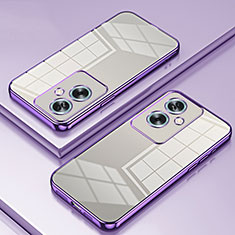 Ultra-thin Transparent TPU Soft Case Cover SY1 for Oppo A79 5G Purple