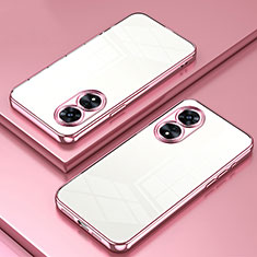 Ultra-thin Transparent TPU Soft Case Cover SY1 for Oppo A97 5G Rose Gold