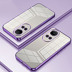 Ultra-thin Transparent TPU Soft Case Cover SY1 for Oppo Reno10 5G Purple