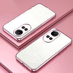 Ultra-thin Transparent TPU Soft Case Cover SY1 for Oppo Reno10 5G Rose Gold
