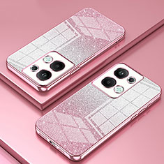 Ultra-thin Transparent TPU Soft Case Cover SY1 for Oppo Reno9 Pro+ Plus 5G Rose Gold