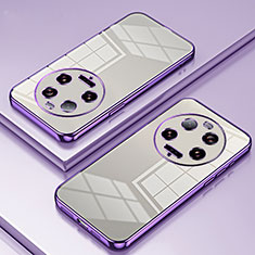 Ultra-thin Transparent TPU Soft Case Cover SY1 for Xiaomi Mi 13 Ultra 5G Purple