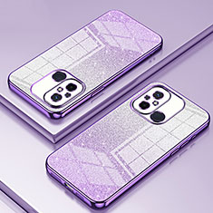 Ultra-thin Transparent TPU Soft Case Cover SY1 for Xiaomi Poco C55 Purple