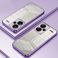 Ultra-thin Transparent TPU Soft Case Cover SY1 for Xiaomi Redmi Note 13 Pro+ Plus 5G Purple