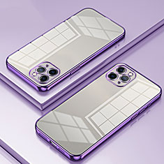 Ultra-thin Transparent TPU Soft Case Cover SY2 for Apple iPhone 11 Pro Purple