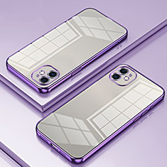 Ultra-thin Transparent TPU Soft Case Cover SY2 for Apple iPhone 12 Purple