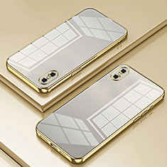 Ultra-thin Transparent TPU Soft Case Cover SY2 for Apple iPhone Xs Gold