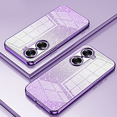Ultra-thin Transparent TPU Soft Case Cover SY2 for Huawei Honor 60 5G Purple