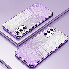 Ultra-thin Transparent TPU Soft Case Cover SY2 for Huawei Honor V30 Pro 5G Purple
