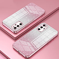 Ultra-thin Transparent TPU Soft Case Cover SY2 for Huawei Honor V30 Pro 5G Rose Gold