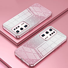 Ultra-thin Transparent TPU Soft Case Cover SY2 for Huawei P40 Pro+ Plus Rose Gold
