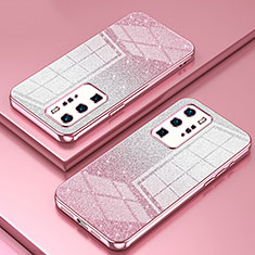 Ultra-thin Transparent TPU Soft Case Cover SY2 for Huawei P40 Pro Rose Gold