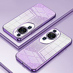 Ultra-thin Transparent TPU Soft Case Cover SY2 for Huawei P60 Art Purple