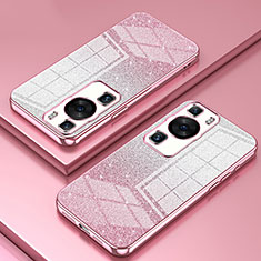 Ultra-thin Transparent TPU Soft Case Cover SY2 for Huawei P60 Pro Rose Gold