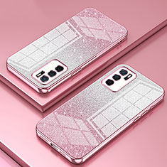 Ultra-thin Transparent TPU Soft Case Cover SY2 for Oppo A16 Rose Gold