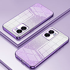 Ultra-thin Transparent TPU Soft Case Cover SY2 for Oppo A57 5G Purple
