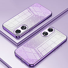 Ultra-thin Transparent TPU Soft Case Cover SY2 for Oppo A78 5G Purple