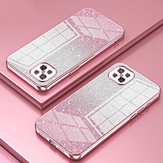 Ultra-thin Transparent TPU Soft Case Cover SY2 for Oppo A92s 5G Rose Gold