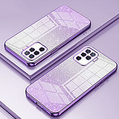Ultra-thin Transparent TPU Soft Case Cover SY2 for Oppo A94 4G Purple