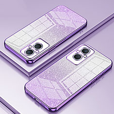 Ultra-thin Transparent TPU Soft Case Cover SY2 for Oppo A96 5G Purple