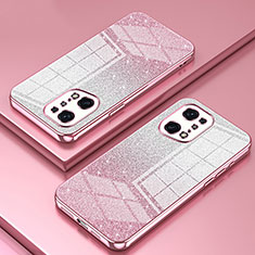 Ultra-thin Transparent TPU Soft Case Cover SY2 for Oppo Find X5 Pro 5G Rose Gold
