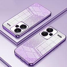 Ultra-thin Transparent TPU Soft Case Cover SY2 for Xiaomi Redmi Note 13 Pro+ Plus 5G Purple