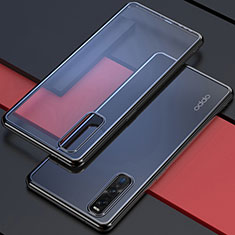Ultra-thin Transparent TPU Soft Case Cover U01 for Oppo Find X2 Pro Black