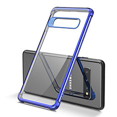 Ultra-thin Transparent TPU Soft Case Cover U01 for Samsung Galaxy S10 Blue