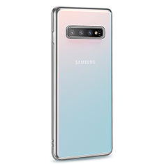 Ultra-thin Transparent TPU Soft Case Cover U03 for Samsung Galaxy S10 Plus Silver