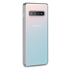 Ultra-thin Transparent TPU Soft Case Cover U03 for Samsung Galaxy S10 Silver