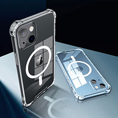 Ultra-thin Transparent TPU Soft Case Cover with Mag-Safe Magnetic for Apple iPhone 15 Plus Clear