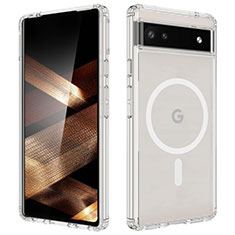 Ultra-thin Transparent TPU Soft Case Cover with Mag-Safe Magnetic for Google Pixel 6a 5G Clear