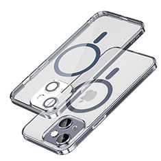 Ultra-thin Transparent TPU Soft Case Cover with Mag-Safe Magnetic LD1 for Apple iPhone 15 Blue